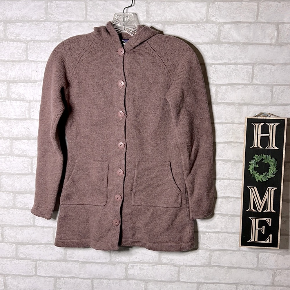 Patagonia merino woo hooded cardigan size small